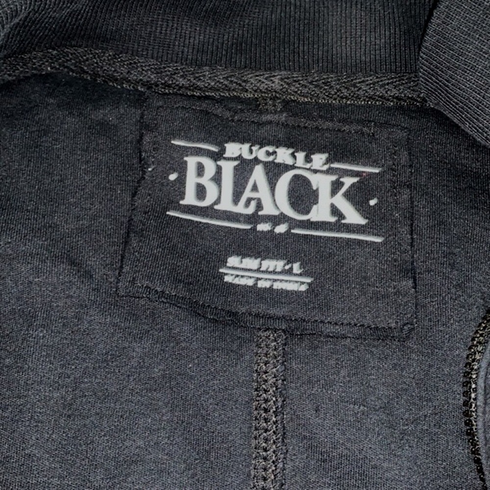 Buckle Black men's size large slim fit full zip jacket pullover sweatshirt - Picture 5 of 6